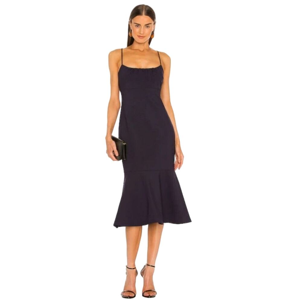 NWT Likely Prina Navy Mermaid Midi Sheath Dress